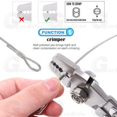 Wire Rope Crimping Swaging Tool Kit for Wire Cable Crimps Aluminum Double Barrel