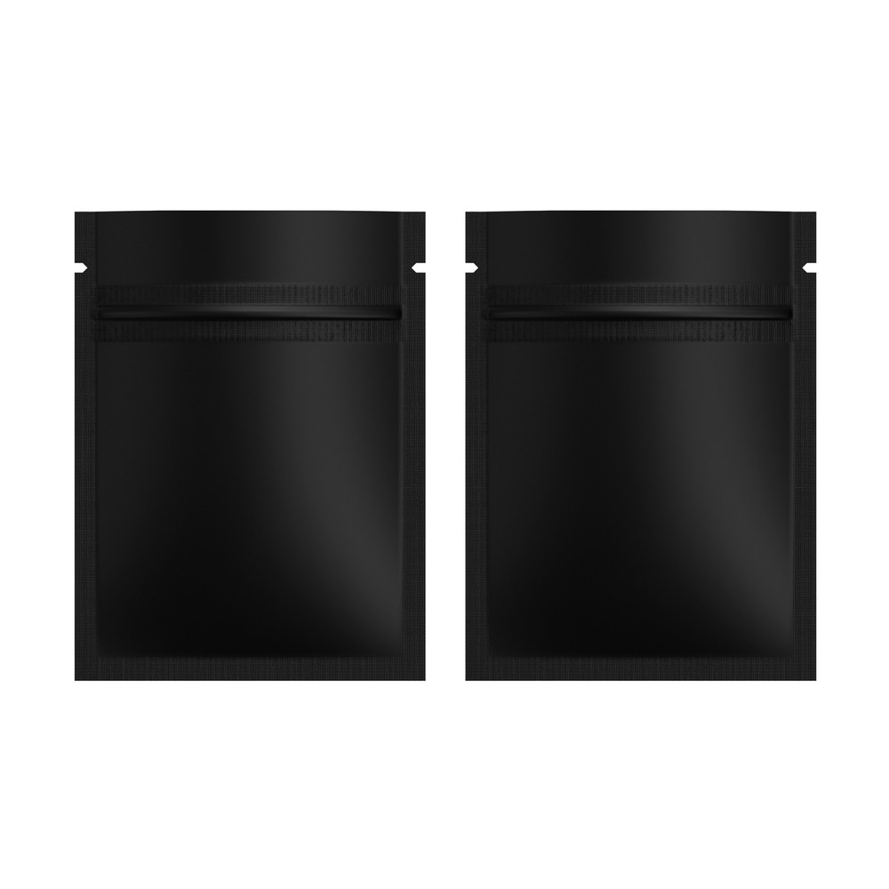 100/200/500 Matte Black Mylar Foil Smell Proof Reclosable Zipper Seal Lock Bags