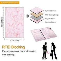 Server Book PU Leather Book Organizer Wallet Zipper Pocket for Waitress Waiters