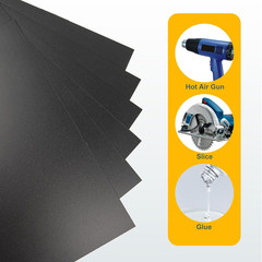 6 Pack Black Plastic Sheets 8×12 Inch 0.04in Flexible DIY Craft Panels