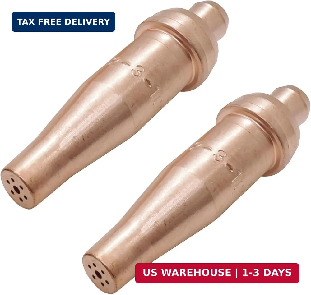 Acetylene Cutting Tips Victor Style Size 2 and 3-101 for Oxy Fuel Cutting Torch