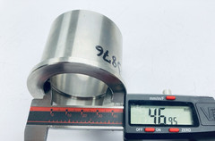 Lot of 4 Stainless Steel 47mm x 47mm Butt Weld Adapter