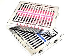 10 GERMAN DENTAL AUTOCLAVE STERILIZATION CASSETTE BOX TRAY FOR 15 INSTRUMENT