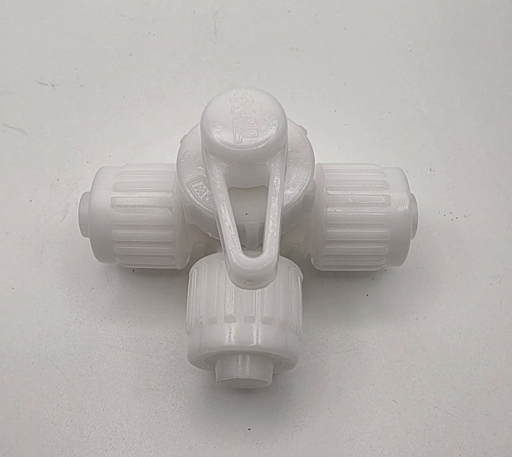 RecPro 1/2″ Flair-It T Fitting No Crimp RV Plumbing Bypass Valve White