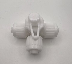 RecPro 1/2″ Flair-It T Fitting No Crimp RV Plumbing Bypass Valve White