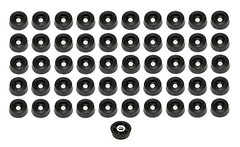50 SMALL ROUND RUBBER FEET .671 W x .250 H – CUTTING BOARDS HOBBY – US MADE