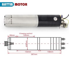 2.2KW ATC Water cooled spindle motor 220V Automatic Tool Change ISO20 Engraving