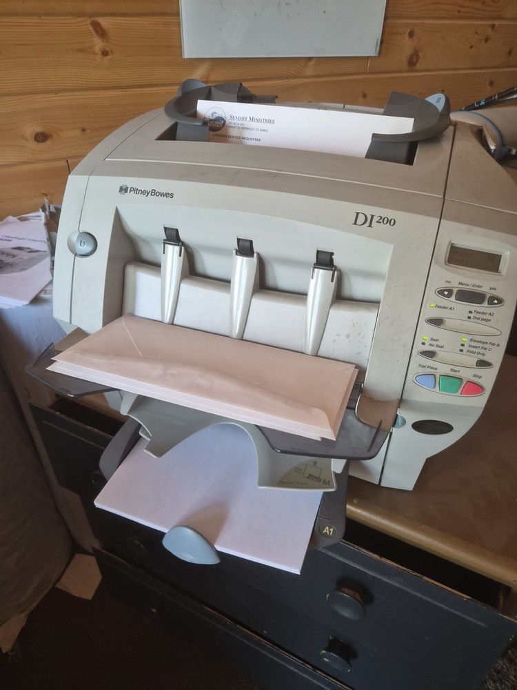 Pitney Bowes DI200 Letter Folder Inserter Stuffer Sealer PCN H201 With Cover