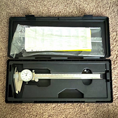 Mitutoyo Dial Caliper 0-8in 0.001in Grad White Dial w/ Case MPN 505-644-50