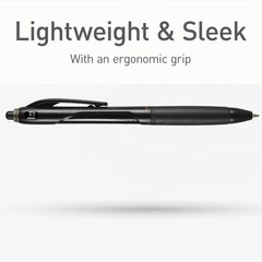Pentonic B-RT Retractable Ballpoint Pens, 18 Count, Black Ink, 0.7 mm Fine Po…