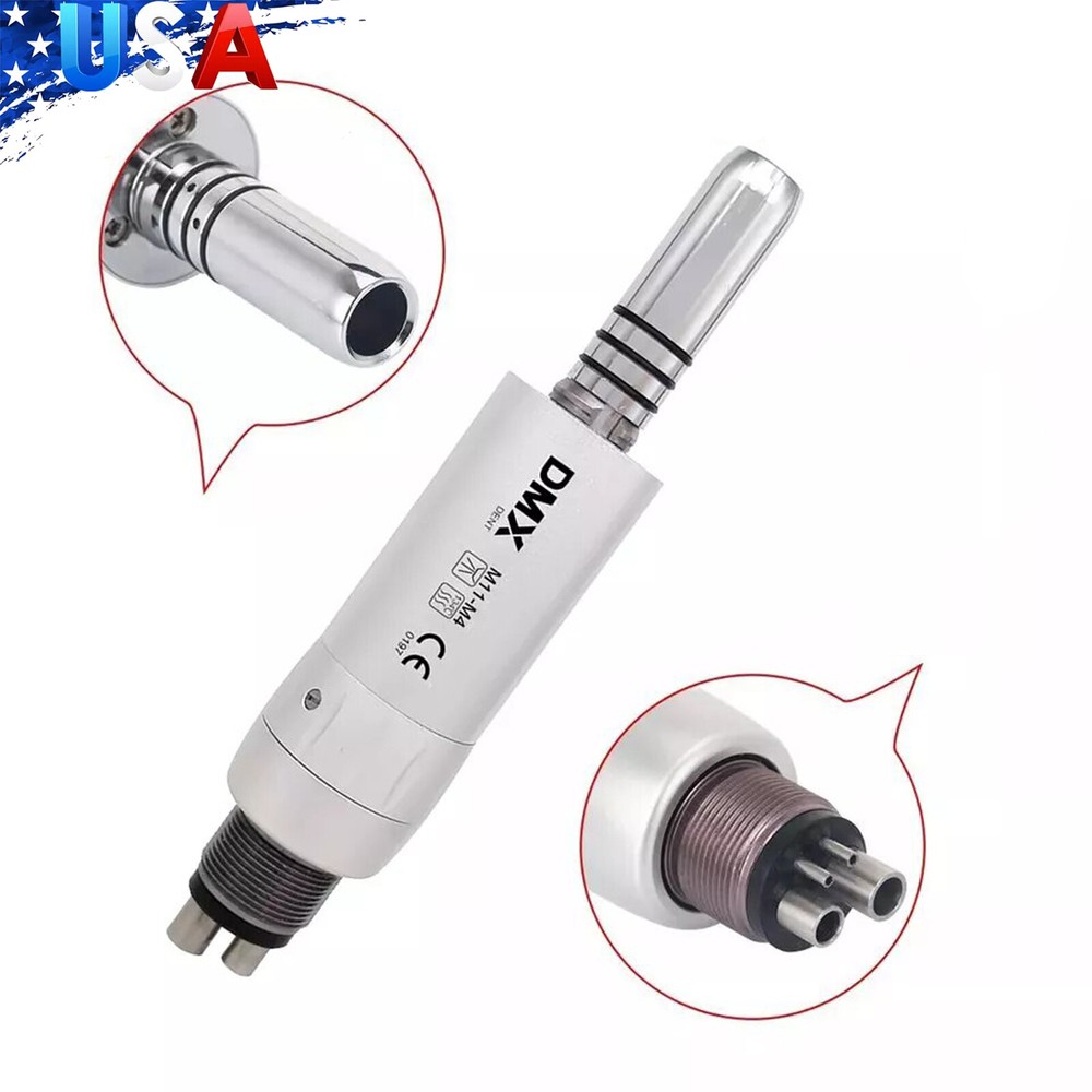 Dental Slow Low Speed Handpiece Push Contra Angle/Air Motor NSK Style 4 Holes US