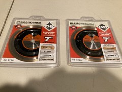 Lot of 2 Diamondback 7″ Continuous Rim Wet Cut Diamond Blades DB-07CR