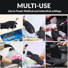 Nitrile Exam Gloves – Medical Grade, Powder Free, Latex Rubber Free, Disposable,