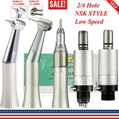 US Dental Slow Low Speed Handpiece Straight Contra Angle Air Motor 4 Holes