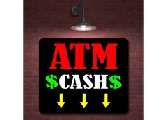 ATM CASH ARROWS NEON Aluminum Composite Sign