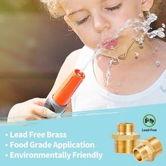 3/4″ GHT Male x 1″ NPT Male Lead-Free Brass Garden Hose Adapter Connector