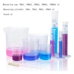10/25/50/100/250/500ml Plastic Measuring Cylinder Lab Graduated Cylinder Chemist