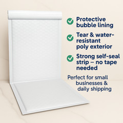 Poly Bubble Mailers 8.5×12 Padded Envelopes #2 – Fits 8.5×11 – Choose Quantity