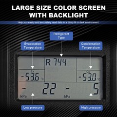 Rogvoc Digital Manifold Gauge Hvac Refrigerants Digital Ac Gauges Set 2