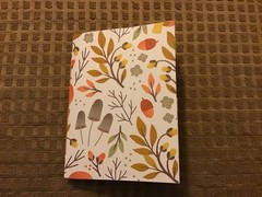 Handmade Naked Junk Journal 6” x 4.5” Mushroom Print Card Stock Cover
