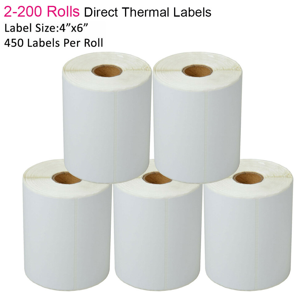 450/Roll Direct Thermal Mailing Shipping Labels 4×6″ for Zebra ZP450 Eltron 2844