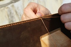 Genuine Leather 3×5 Top-Spiral Notebook Cover, Pocket Notepad Holder Compatib…