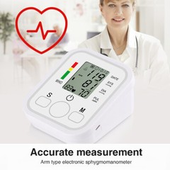 Automatic Upper Arm Blood Pressure Monitor Pulse Meter BP Machine Voice Talking