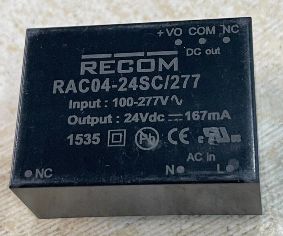RECOM RAC04-24SC-277 AC/DC Power Modules 4W 90-305VIN 24V THT