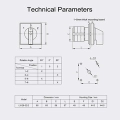 High-Quality LW28-32 Changeover Switch – 3-Position, 32A, 690V – Easy to Install