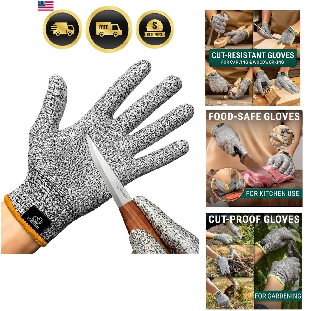 Wood Carving Gloves – Cutting Cut Resistant Gloves Level 5 for Whittling, Woo…