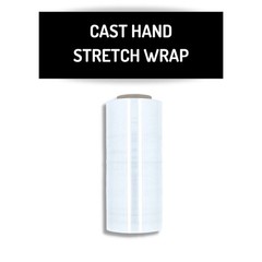 12″ x 1500′ 65 Gauge Cast Hand Stretch Wrap Clear Plastic Stretch Film 1 Roll