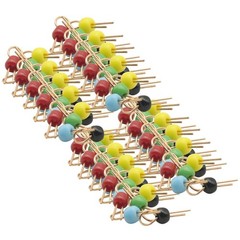 Black Yellow Blue Green Red Gold Tone PCB Test Point Pins 100Pcs Breadboard