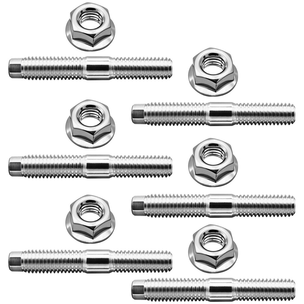 Exhaust Stud Kit M101.5 x 62mm, 6Piece Direct Replacement for Vehicles
