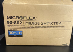 Ansell Nitrile Gloves 2X Large Black Long Cuff 10 Boxes of 100 Gloves Each