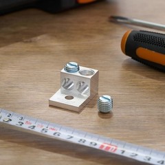 Blulu 4 Pack Dual Aluminum Ground Lug for 1/0 Gauge Wire