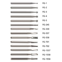 Dental Carbide Burs 330 245 701 702 557 2 3 4 5 Taper Fissure FG High Speed Bur