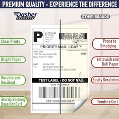 Dasher Products Thermal Shipping Labels Compatible with Dymo LabelWriter 4XL …