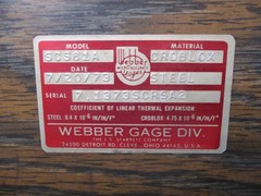 STARRETT WEBBER Croblox Gage Block Storage CASE (only) Model # SCS81A in GC