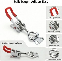 3 Pcs Adjustable Toggle Latch 4001, Quick Release Hand Tool Toggle Clamp 220Lbs
