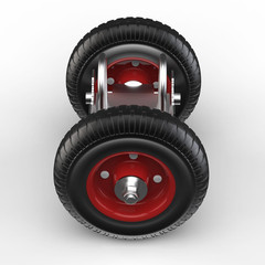 8-Inch Rolling Gate Wheels, Double U-Bolts Heavy Duty Gate Rollers, Sliding Gate