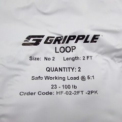 Qty 10 GRIPPLE Size No 2 Cable Loop End Hanger 2′ Long, Pipe, Lighting, Speaker