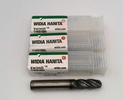 (3 pcs) New Widia Hanita TF4V0010004 3/8″ 4FL Ball Nose Varimill TiAlN