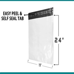250 19 x24 Premium Plastic Flat Poly Mailers Shipping Bags Envelopes 3.00 MIL