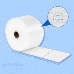 12 inch x 175 feet Bubble Roll Small Bubble 3/16 inch Cushioning Wrap Perforated
