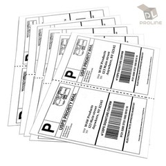 200 Shipping Labels Perforated 8.5×5.5 Self Adhesive 2 Per Sheet 100 Sheets