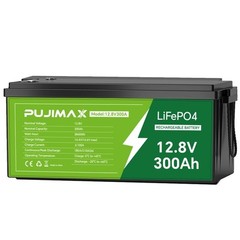 12V 300AH LiFePO4 Lithium Battery 15000+ Deep Cycle BMS for Solar RV Off-grid