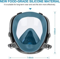 US Full Face Gas Mask Painting Spraying Respirator w/Filters for 6800 Facepiece