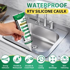 100% Waterproof Silicone Sealant Adhesive – No Gun Needed, Flexible, Strong Bond