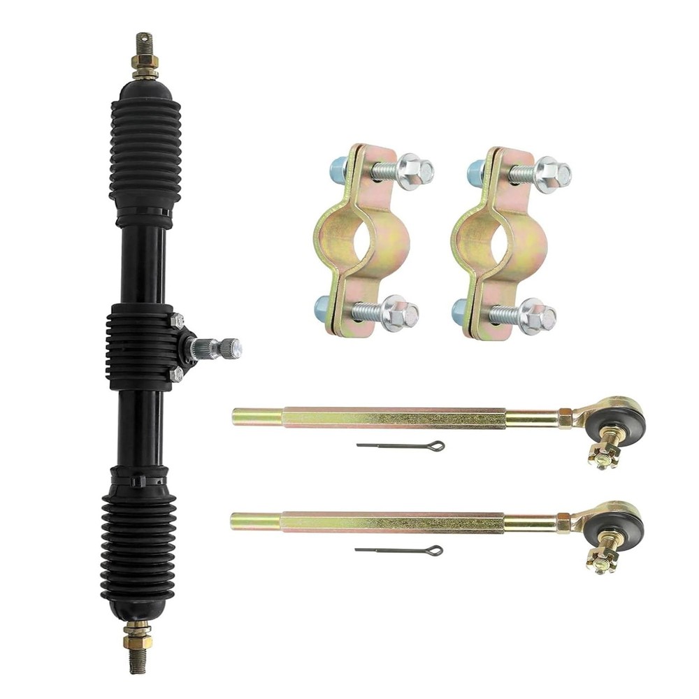 440mm Rack Pinion Kit Tie Rods Handlebar Clamps 110-150cc Go Kart ATV UTV Buggy