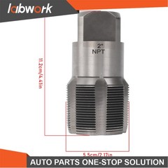 Labwork 2″ NPT Pipe Tap Carbon Steel Hand Threading Tool for Plumbing
